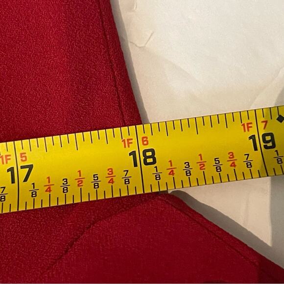 Theory Candy Apple Red Ruffled Party Date Night Dress NWOT Size 4 - Picture 12 of 14